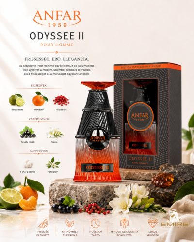 Oudh Al Anfar Odyssey II Pour Homme Extrait De Parfum dekant 10 ml     